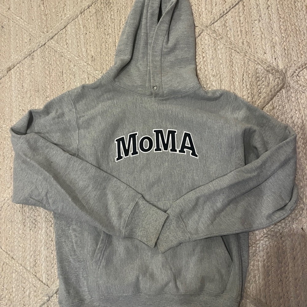Champion Gray Hoodie with MoMA Logo